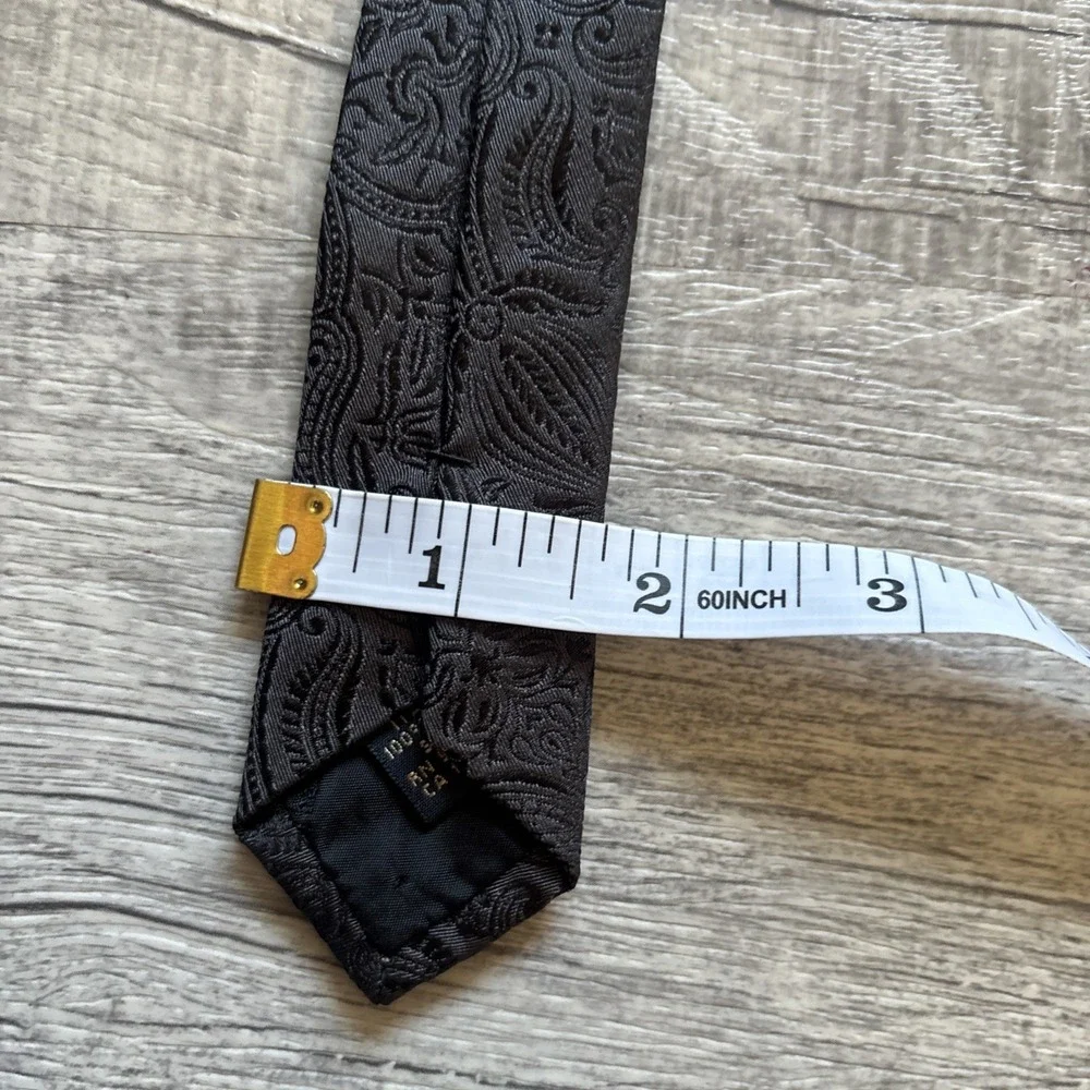 Banana Republic Black Jacquard Silk Tie